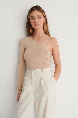Curated Styles Side Draped One Arm Top