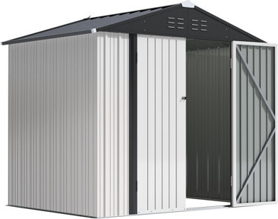 Devoko 8 ft. W x 6 ft. D Metal Storage Shed