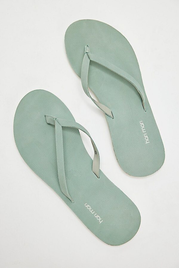Hari Meadows Leather Flip Flops