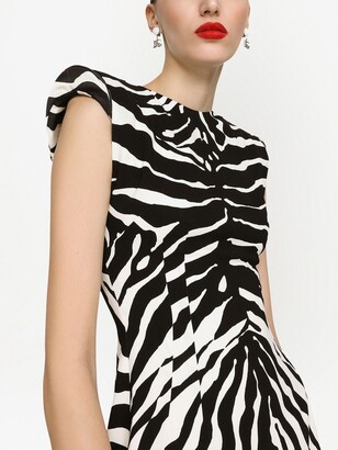Dolce & Gabbana Zebra-Print Sleeveless Dress