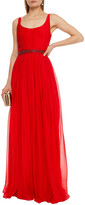 Thumbnail for your product : Stella McCartney Embellished gathered silk-chiffon gown