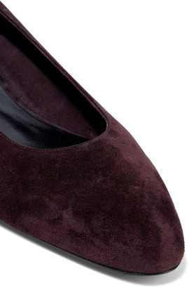 The Row Lady D Suede Ballet Flats