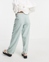 Thumbnail for your product : ASOS Petite DESIGN Petite slouchy chino pants in green check