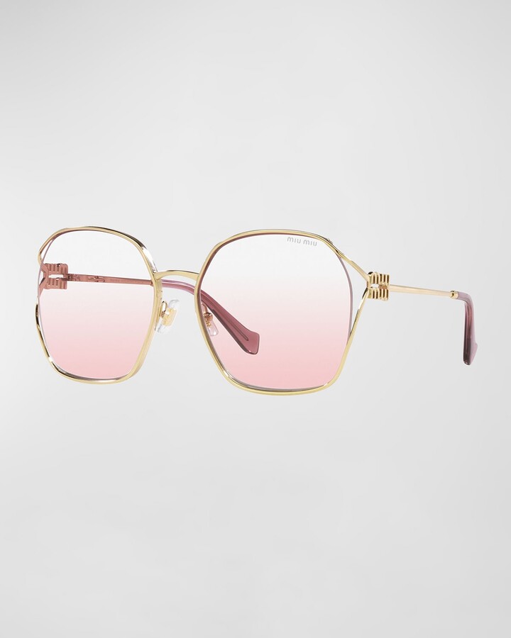 Miu Miu Miu Miu Mu 56vs Pink Gold Pink Havana Sunglasses