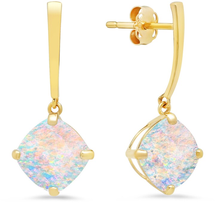 Cushion Cut Drop Earrings | Shop the world's largest collection of 