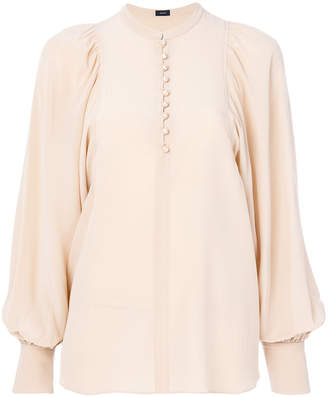 Joseph puffy sleeves buttoned blouse