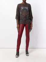 Thumbnail for your product : Roberto Cavalli printed sheer blouse with tie waist