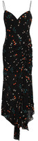 Thumbnail for your product : Nicholas Asymmetric Ruched Floral-print Silk-georgette Midi Dress