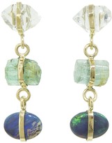 Thumbnail for your product : Melissa Joy Manning Herkimer Diamond, Green Beryl and Opal Trio Drop Earrings