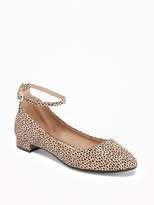 Thumbnail for your product : Old Navy Sueded Ankle-Strap Ballet Flats for Women