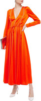 Thumbnail for your product : Valentino Pleated Satin-crepe Maxi Dress