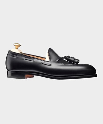 Crockett Jones Black Leather Lowndes Monk Strap Shoes