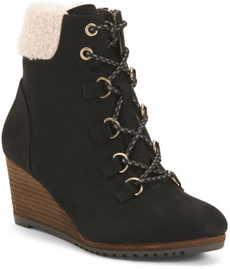 comfortable wedge boots