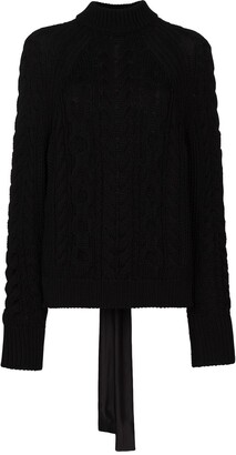 Cecilie Bahnsen Open-Back Chunky-Knit Jumper