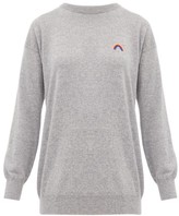 Thumbnail for your product : Queene and Belle Rainbow-embroidered Cashmere Sweater - Light Grey
