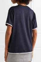 Thumbnail for your product : Acne Studios Elmo Face Appliquéd Cotton-jersey T-shirt - Navy