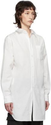 Comme des Garçons Homme Plus White Pearl Print Shirt Dress