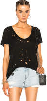 Thumbnail for your product : Unravel Basic Distressed Tee in Black | FWRD