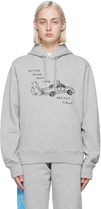 Helmut Lang SSENSE Exclusive Grey Saintwoods Edition Taxi Hoodie - ShopStyle