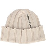 Thumbnail for your product : Eckhaus Latta Logo-Print Ribbed-Knit Beanie