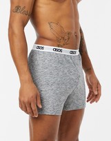 Thumbnail for your product : ASOS DESIGN 3 pack jersey boxers in grey space dye with branded waistband saving