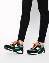 Thumbnail for your product : New Balance 580 Suede/Mesh Black Mix Sneakers