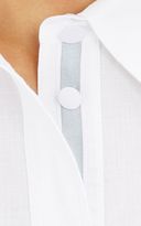 Thumbnail for your product : Alexander Wang T by Cropped Ripstop Shirt-White