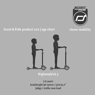 Scoot and Ride - Highway Kick 3 LED - Ash