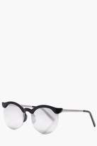 Thumbnail for your product : boohoo Mirrored Round Lens Sunglasses