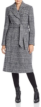 houndstooth wrap coat