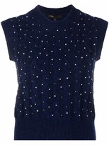 Thumbnail for your product : Maje Crystal-Embellished Knitted Vest