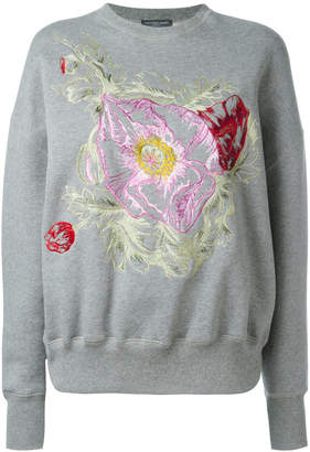 Alexander McQueen floral embroidered sweatshirt