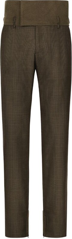 Dolce & Gabbana Glen Plaid Fustian-Detail Tailored Trousers - ShopStyle  Casual Pants