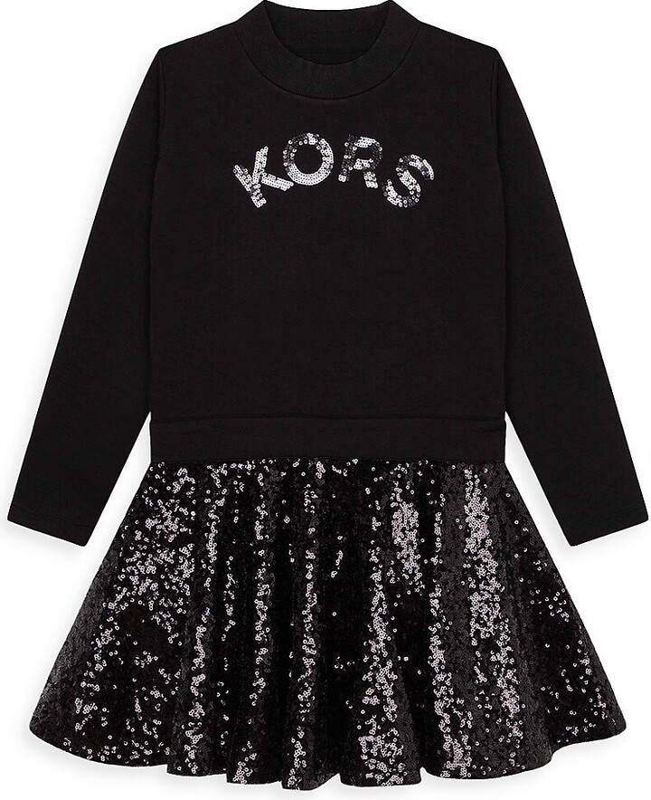 Michael Kors Kids Little Girl's & Girl's Long-Sleeved Sequin Dress -  ShopStyle