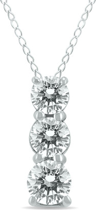 Three Stone Diamond Necklace | ShopStyle