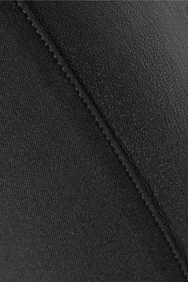 Rag & Bone Dani Leather-paneled Stretch Cotton-blend Skinny Pants - Black