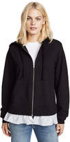 Thumbnail for your product : Clu Asymmetric Hoodie with Polka Dot Ruffle