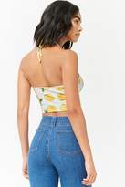 Thumbnail for your product : Forever 21 Lemon Print Halter Crop Top