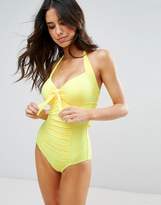 Thumbnail for your product : Seafolly Yellow Tie Front Swimsuit
