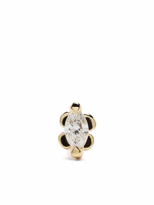 We by WHITEbIRD 18kt Yellow And 14kt Yellow Gold Marquise Diamond Stud Earring