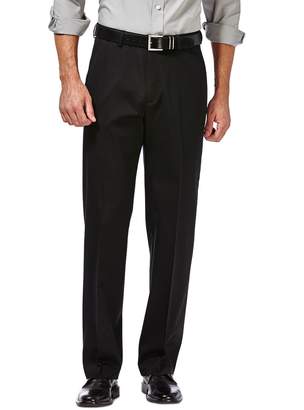 Haggar Big & Tall Premium No-Iron Khaki Stretch Straight-Fit Flat-Front Pants
