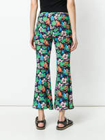 Thumbnail for your product : Love Moschino graphic print flared trousers
