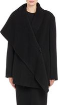 Thumbnail for your product : Lanvin Double-Breasted Melton Coat-Black
