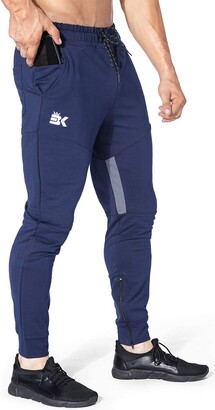 BROKIG Mens Thigh Mesh Gym Jogger Pants, Men's Casual Slim Fit Workout  Bodybuilding Sweatpants with Zipper Pocket, Beige, Medium : :  Clothing & Accessories