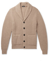 Thumbnail for your product : Tom Ford Shawl-Collar Cable-Knit Cashmere And Mohair-Blend Cardigan