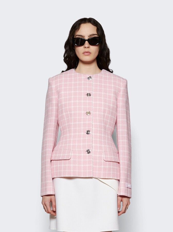 Versace Contrasto Hourglass Jacket Pastel Pink