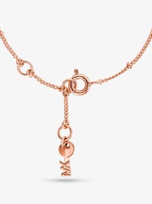 Michael Kors 14K Rose Gold-Plated Sterling Silver Lock Bracelet