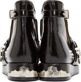 Thumbnail for your product : Toga Pulla Black Leather Tassel Polido Ankle Boots