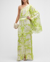 Thumbnail for your product : Alexis Lio One-Shoulder Angel-Sleeve Maxi Dress