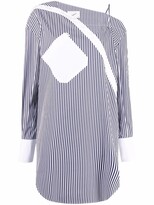 Thumbnail for your product : Coperni Asymmetric Striped Shirtdress